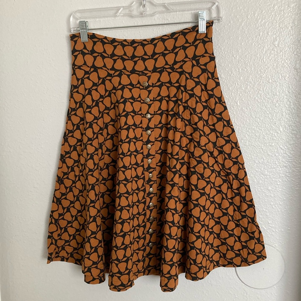 Effie's Heart Orange A-Line Knee-Length Skirt